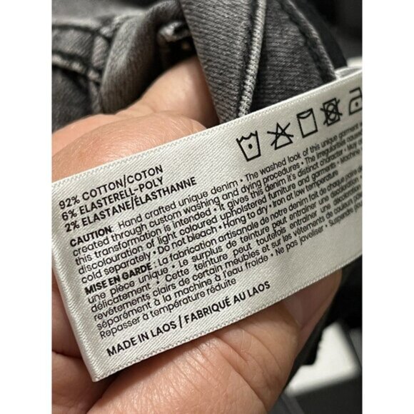 Yoga Jeans Faded Black Stretch Comfort Plus Size Women's Ankle Jeans 32x26 - Picture 6 of 6